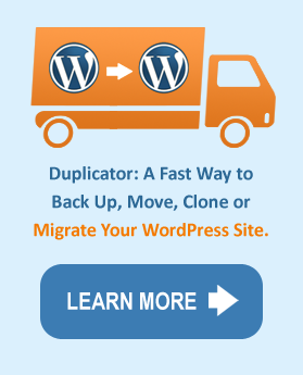 wordpress migration with Duplicator